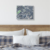 Taipei Stad Taiwan Kaart Canvas Afdruk (Insitu (Slaapkamer))