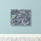 Taipei Stad Taiwan Kaart Canvas Afdruk (Insitu (Houten vloer))