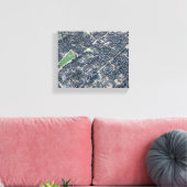 Taipei Stad Taiwan Kaart Canvas Afdruk (Insitu (Woonkamer))