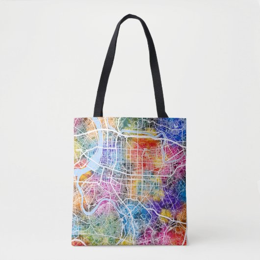 Taipei Stad Taiwan Stadsplattegrond Tote Bag (Voorkant)
