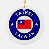 Taipei Taiwan Keramisch Ornament (Voorkant)