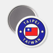Taipei Taiwan Magneet (Voorkant / Achterkant)