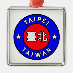 Taipei Taiwan Metalen Ornament