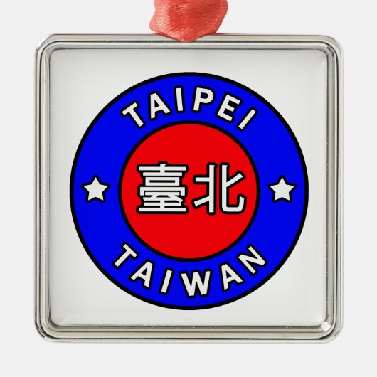 Taipei Taiwan Metalen Ornament (Voorkant)