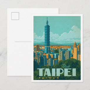 Taipei Taiwan Oude Kunst Reizen  Briefkaart