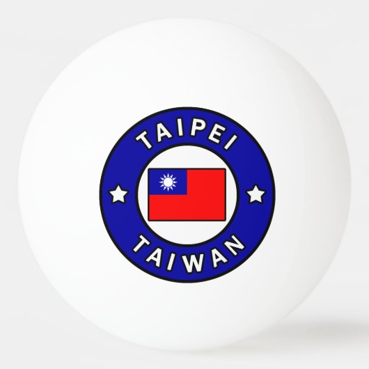 Taipei Taiwan Pingpongbal (Voorkant)