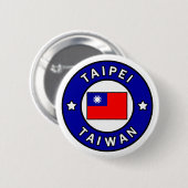 Taipei Taiwan Ronde Button 5,7 Cm (Voorkant /achterkant)