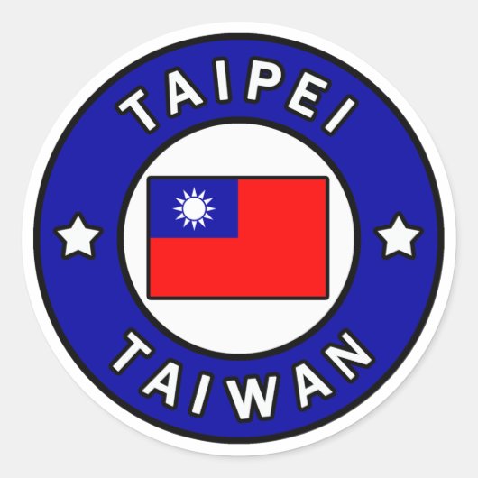 Taipei Taiwan Ronde Sticker (Voorkant)