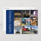 taipei taiwan scènes briefkaart (Voorkant / Achterkant)