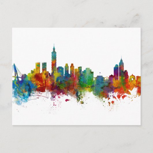 Taipei Taiwan Skyline Briefkaart (Voorkant)