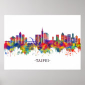 Taipei Taiwan Skyline Poster (Voorkant)