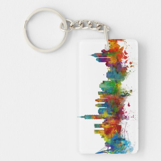 Taipei Taiwan Skyline Sleutelhanger (Voorkant)