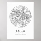 Taipei Taiwan Stadsplattegrond Poster (Voorkant)