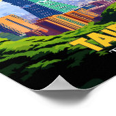 Taipei Taiwan Travel Art Vintage Illustratie Poster (Hoek)