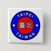 Taipei Taiwan Vierkante Button 5,1 Cm (Voorkant)