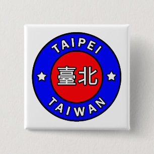 Taipei Taiwan Vierkante Button 5,1 Cm