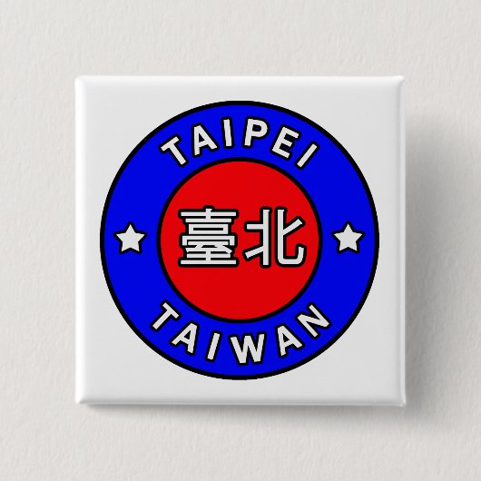 Taipei Taiwan Vierkante Button 5,1 Cm (Voorkant)