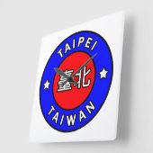 Taipei Taiwan Vierkante Klok (Hoek)