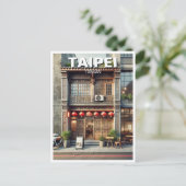 Taipei Taiwan winkelhuis gevel Briefkaart (Staand voorkant)