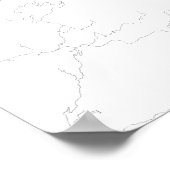 Taipei, Taiwan (zwart op wit) Poster (Hoek)