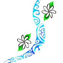 TAITIARE (blauw) Kussen