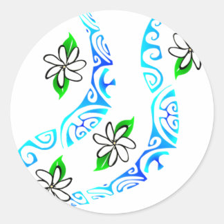 TAITIARE (blauw) Ronde Sticker