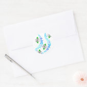 TAITIARE (blauw) Ronde Sticker (Envelop)