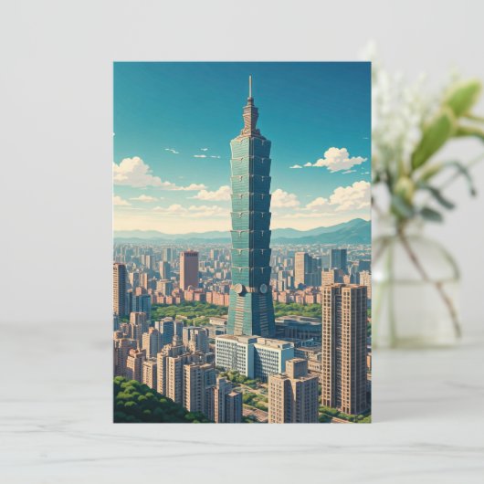 Taiwan 101 feestdagenkaart (Staand voorkant)