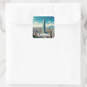 Taiwan 101 vierkante sticker (Tas)