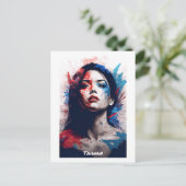 Taiwan Abstract portret Briefkaart - Vrouwenwereld (Staand voorkant)