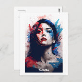 Taiwan Abstract portret Briefkaart - Vrouwenwereld (Voorkant / Achterkant)