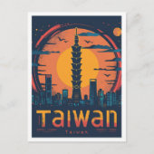 Taiwan Art Vintage Travel Illustratie Briefkaart (Voorkant)