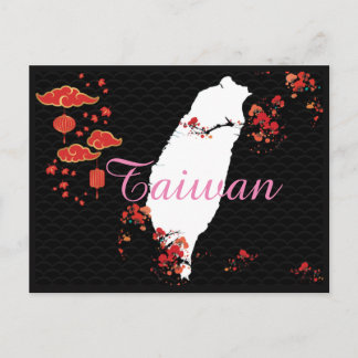 Taiwan Bloemrijke Lantaarn Elegante Briefkaart