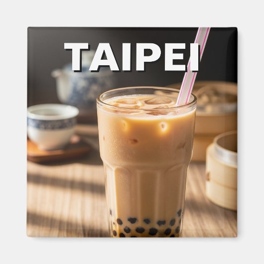 Taiwan Boba Bubble Tea Magneet (Voorkant)