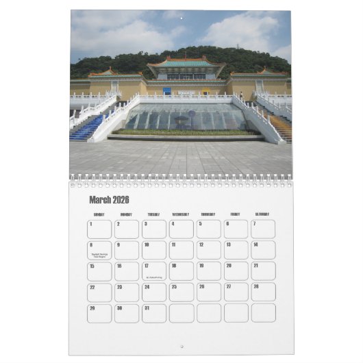 Taiwan-China kalender (Mar 2026)