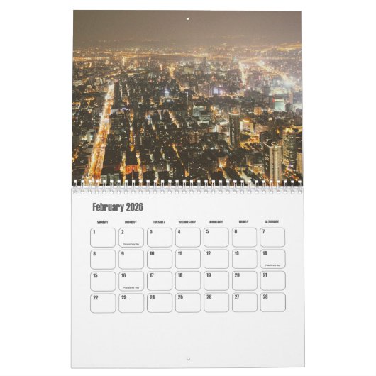 Taiwan-China kalender (Feb 2026)