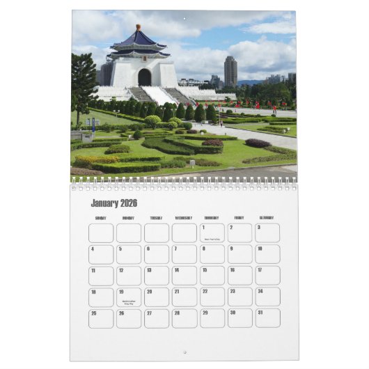 Taiwan-China kalender (Jan 2026)