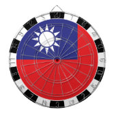 Taiwan Dartboard, spelbord, Taiwanese vlag Dartbord (Voorkant)
