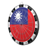 Taiwan Dartboard, spelbord, Taiwanese vlag Dartbord (Voorkant Rechts)