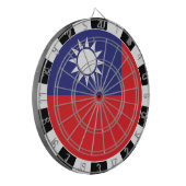Taiwan Dartboard, spelbord, Taiwanese vlag Dartbord (Voorkant Links)