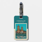 Taiwan | Draak- en tijgerpagodes Bagagelabel (Achterkant verticaal)
