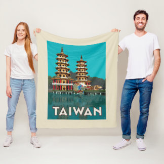 Taiwan | Draak- en tijgerpagodes Fleece Deken