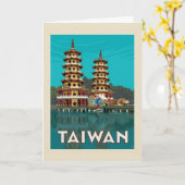 Taiwan | Draak- en tijgerpagodes Kaart (Gele Bloem)