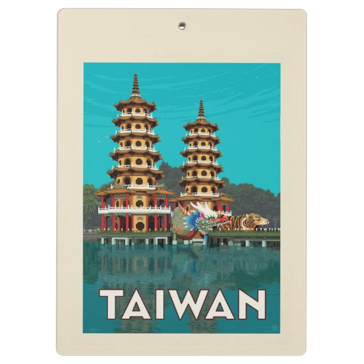 Taiwan | Draak- en tijgerpagodes Klembord (Achterkant)