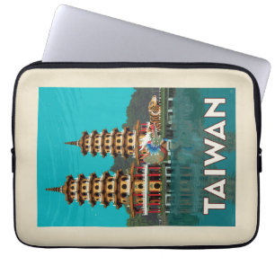 Taiwan Draak- en tijgerpagodes Laptop Sleeve