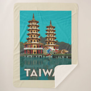 Taiwan Draak- en tijgerpagodes Sherpa Deken