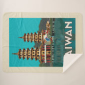 Taiwan | Draak- en tijgerpagodes Sherpa Deken (Voorkant (horizontaal))