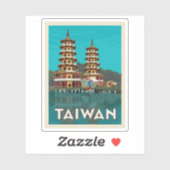 Taiwan | Draak- en tijgerpagodes Sticker (Vel)