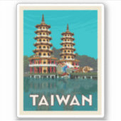 Taiwan | Draak- en tijgerpagodes Sticker (Voorkant)