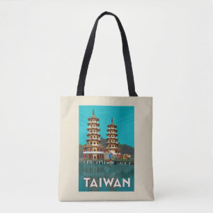 Taiwan Draak- en tijgerpagodes Tote Bag